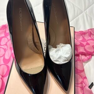 BCBGeneration black patent skie women shoes.